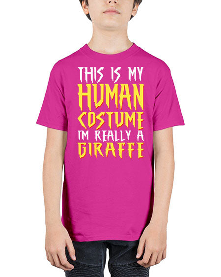 this is my human costume im really a giraffe - giraffee - Youth Tee Unisex