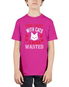 time spend with cat is never wasted Style 120# - cats - Youth Tee Unisex