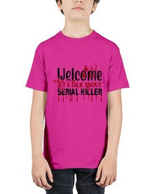 welcome lets talk about serial killer 1243# - true crime - Youth Tee Unisex