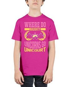where do naughty unicorns go unicourt 557# - unicorn - Youth Tee Unisex