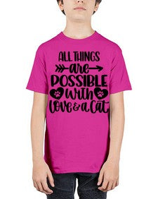 All Things Are Possible Style 75# - cats - Youth Tee Unisex