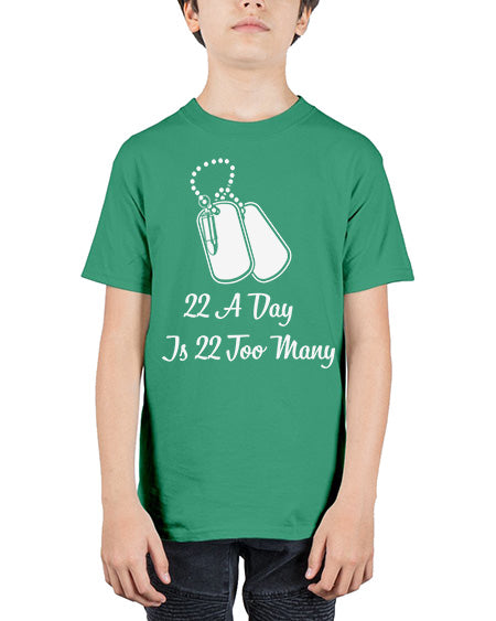 22 A Day is 22 30# - PTSD - Youth Tee Unisex
