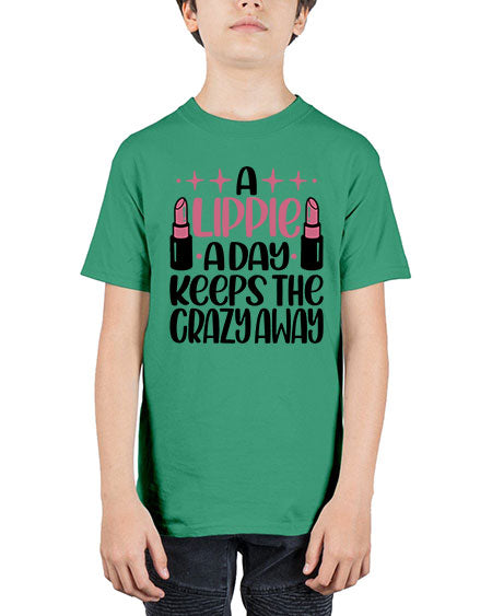 A Lippie A Day Keeps The Crazy Away Style 150# - beauty - fashion - Youth Tee Unisex