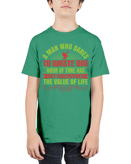 A man who dares to waste one hour of time has not discovered the value of life 331# - general science - Youth Tee Unisex