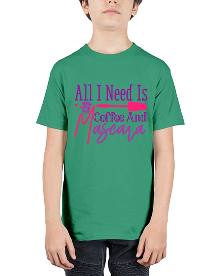All I Need Is Coffee And Mascara Style 258# - beauty - fashion - Youth Tee Unisex