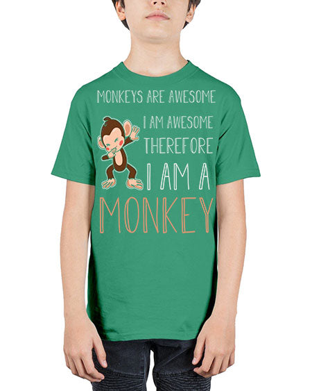 Awesome Monkey Cute Dabbing 2# - monkey - Youth Tee Unisex