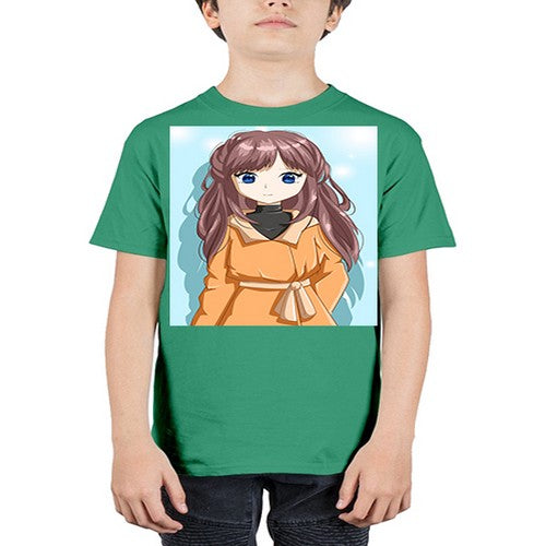Beautiful and cool girl with yellow suit 73# - anime - Youth Tee Unisex
