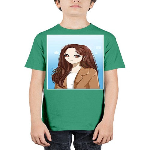 Beautiful and happy girl long hair with suit 94# - anime - Youth Tee Unisex