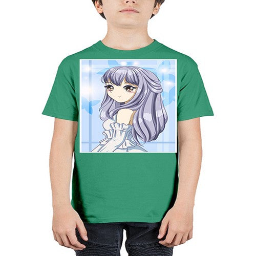 Beautiful and pretty princess silver hair 77# - anime - Youth Tee Unisex