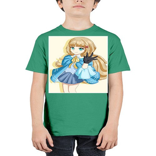 Beautiful princess long hair with blue costume 62# - anime - Youth Tee Unisex