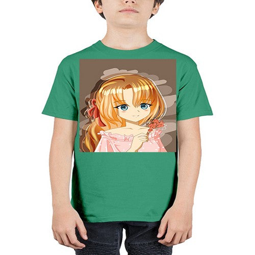 Beautiful princess with flowers 97# - anime - Youth Tee Unisex