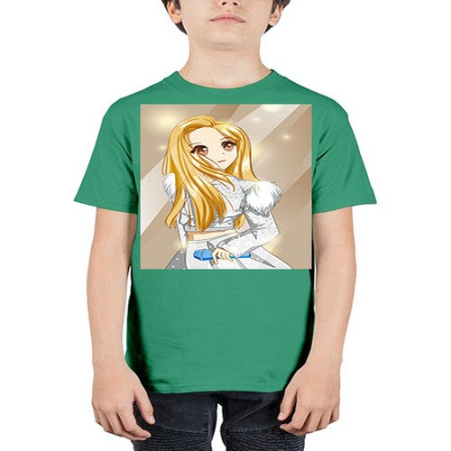 Beautiful singer girl with white dress 182# - anime - Youth Tee Unisex