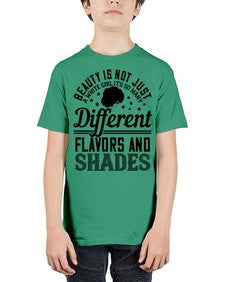 Beauty is not just a white girl Its so many different flavors and shades Style 38# - black afro - Youth Tee Unisex