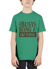 Busy Being A Cat Mama Style 2# - cats - Youth Tee Unisex