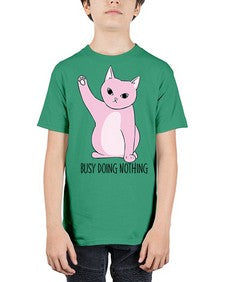 Busy Doing Nothing - cats - Youth Tee Unisex