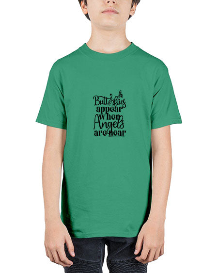 Butterflies Appear When Angels Are Near - butterfly - Youth Tee Unisex