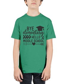 Bye elementary hello middle school 31# - eighth grade - Youth Tee Unisex