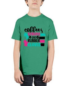 Coffee Scrubs And Rubber Gloves Style Style 664# - nurse - Youth Tee Unisex