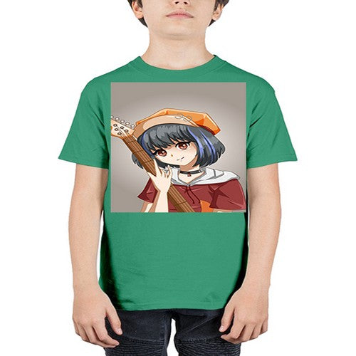 Cool and beautiful rockstar woman with guitar 8# - anime - Youth Tee Unisex
