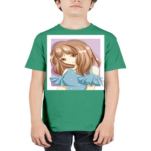 Cute and beautiful girl with blue blouse 101# - anime - Youth Tee Unisex