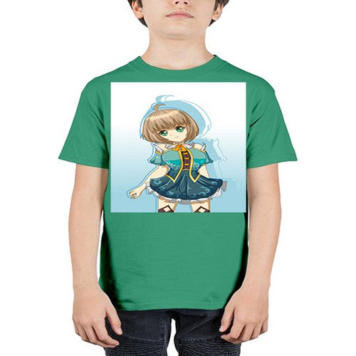 Cute and beautiful girl with blue dress game 22# - anime - Youth Tee Unisex