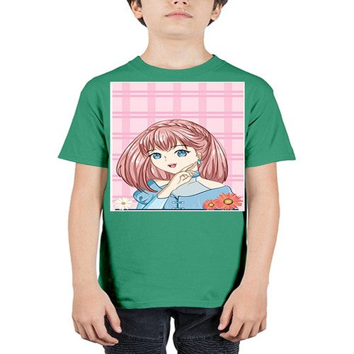 Cute and beautiful princess pink short hair 72# - anime - Youth Tee Unisex