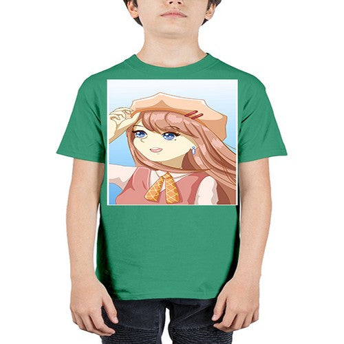 Cute beautiful and funny girl with hat 66# - anime - Youth Tee Unisex