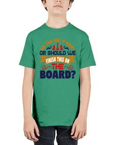 Do you see it now Or should we finish this on the board 73# - chess - Youth Tee Unisex