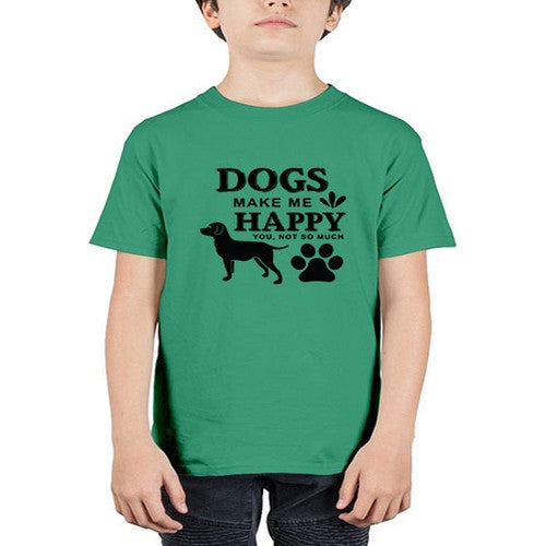 Dogs Make Me Happy Style 44# - dogs - Youth Tee Unisex