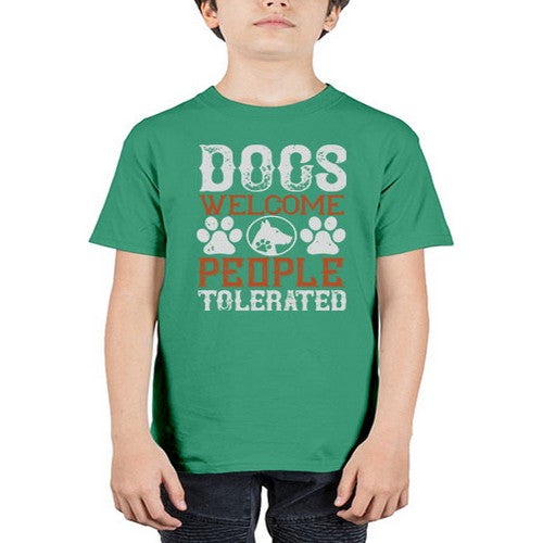 Dogs Welcome People Tolerated Style 210# - dogs - Youth Tee Unisex