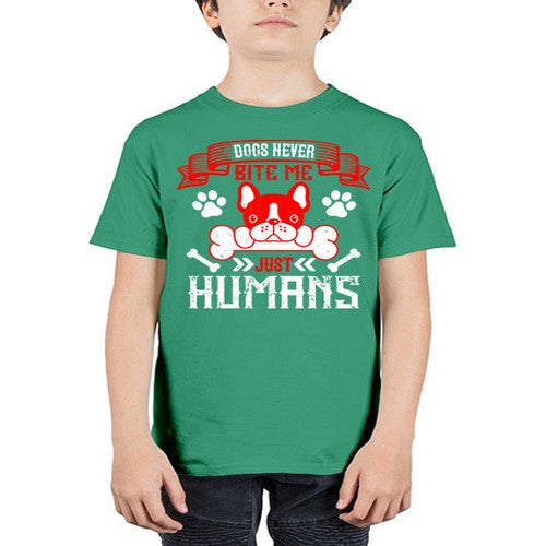 Dogs never bite me Just humans Style 211# - dogs - Youth Tee Unisex