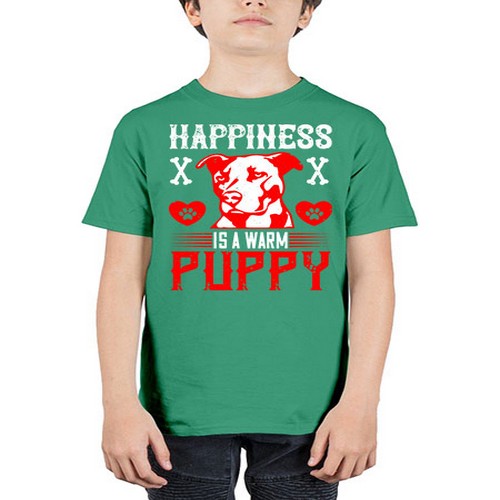 Happiness is a warm puppy Style 201# - dogs - Youth Tee Unisex