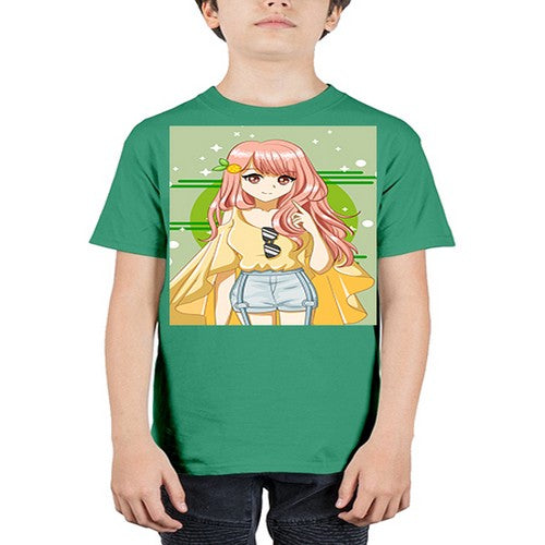 Happy and cute yellow blouse in summer holiday 43# - anime - Youth Tee Unisex