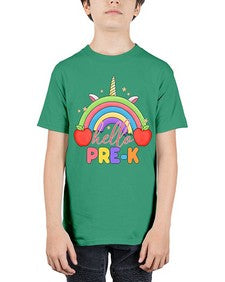 Hello PreK Unicorn Rainbow 312# - prek headstart - Youth Tee Unisex