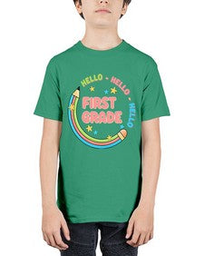 Hello first Grade Pencil 278# - first grade - Youth Tee Unisex