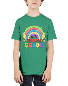 Hello fourth Grade Rainbow 293# - fourth grade - Youth Tee Unisex