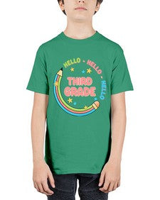 Hello third Grade Pencil 346# - third grade - Youth Tee Unisex