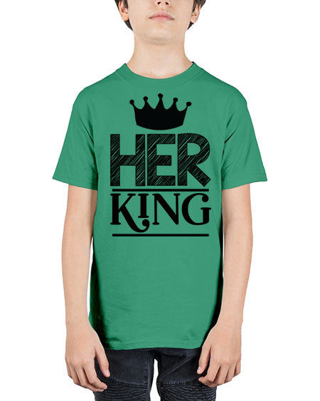 Her king 5# - black words and phrases - Youth Tee Unisex