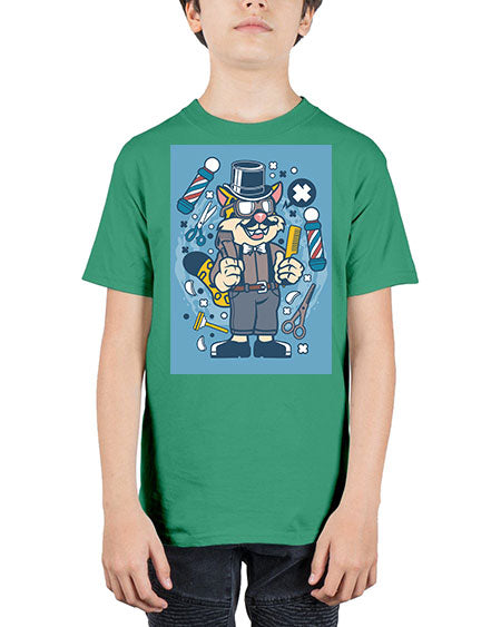 Hipster Barber Leopard835# - barber - Youth Tee Unisex