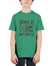 Home Is Where My Cat Is Style 14# - cats - Youth Tee Unisex