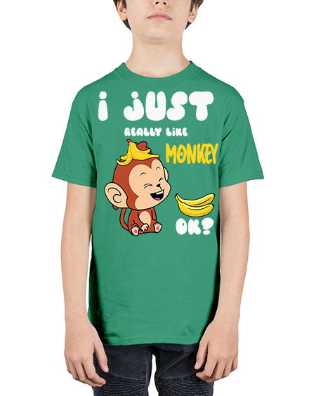I just Really Lpve Monkey 7# - monkey - Youth Tee Unisex