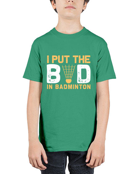I put the 1097# - badminton - Youth Tee Unisex