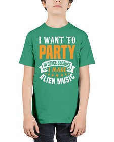 I want to pary in space 21# - ufo - Youth Tee Unisex