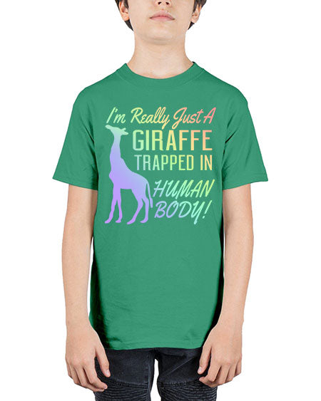 Im really just a giraffee trapped in human body - giraffee - Youth Tee Unisex