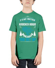 It’s Not Whether You Get Knocked Down It’s Whether You Get Up Style 32# - motivation - Youth Tee Unisex
