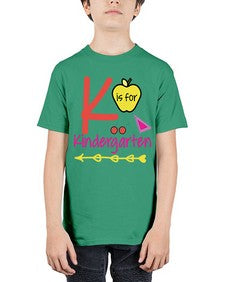 K is for Kindergarten 397# - prek headstart - Youth Tee Unisex