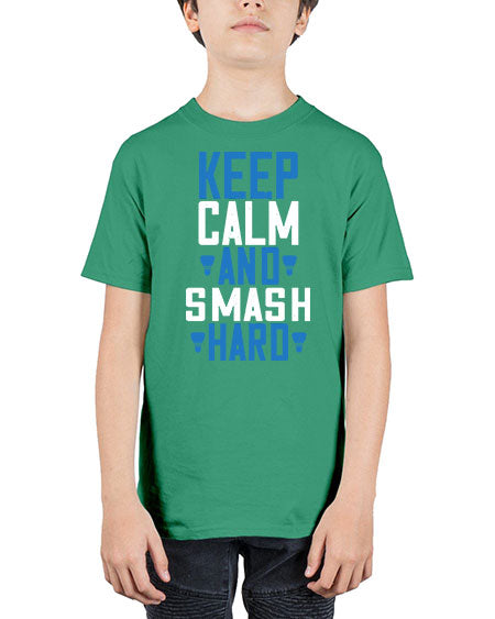 Keep calm and smash hard 2024# - badminton - Youth Tee Unisex