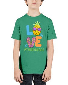 LOVE third Grade Summer Pineapple 527# - third grade - Youth Tee Unisex