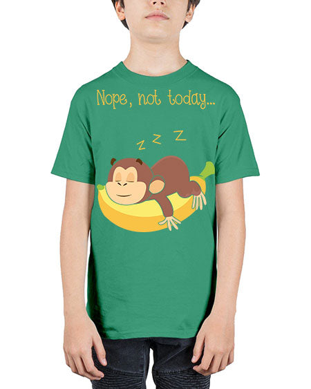 Lazy Monkey Nope Not Today 9# - monkey - Youth Tee Unisex