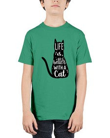 Life Is Better With A Cat Style 98# - cats - Youth Tee Unisex